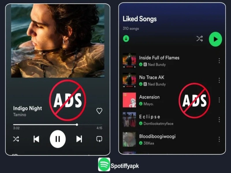 Mở Khóa Không Quảng Cáo Trong Spotify Premium Mod Apk