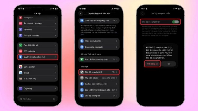 Kích hoạt Chế độ Nhà phát triển