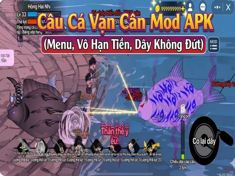 Những Tính Năng Của Phiên Bản Câu Cá Vạn Cân Mod APK