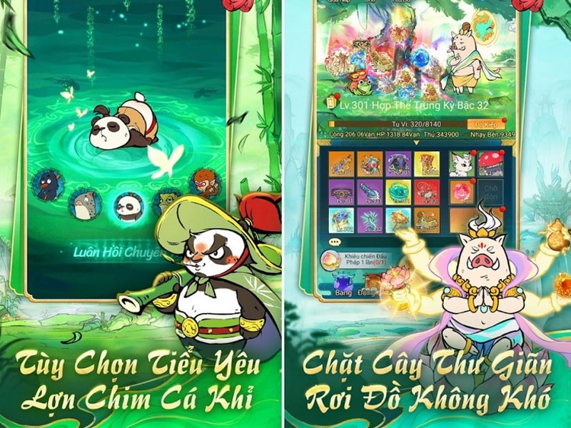 Các chế độ giải trí trong Tiểu Yêu Tầm Đạo Mod Apk