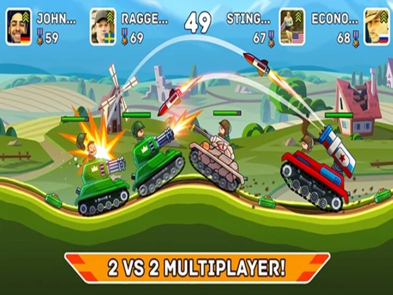 Hack Hills of Steel sở hữu nhiều chế độ chơi