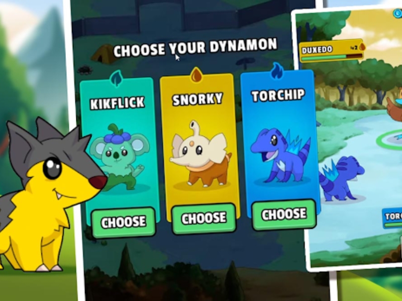 Tính năng max level, full rồng của Hack Dynamons World
