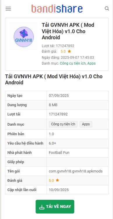 Cách Tải & Cài Đặt GVNVH18 Việt Hóa