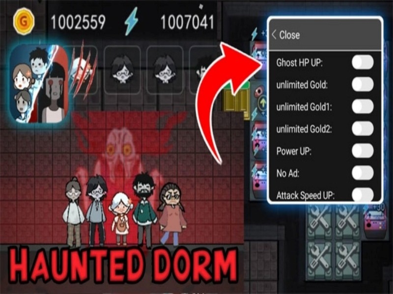 Mod Menu Đa Năng Trong Haunted Dorm Hack