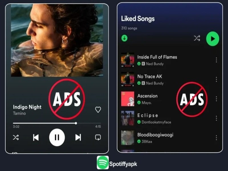 Mở Khóa Không Quảng Cáo Trong Spotify Premium Mod Apk