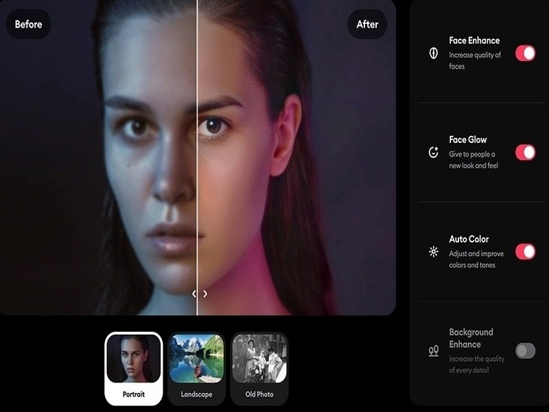 Tính Năng Mở Khóa Premium Hoàn Toàn Trong Remini Theartpics Mod Apk