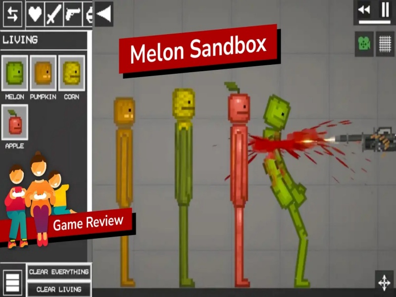 Môi trường sandbox tự do tuyệt đối ở game Hack Melon Sandbox