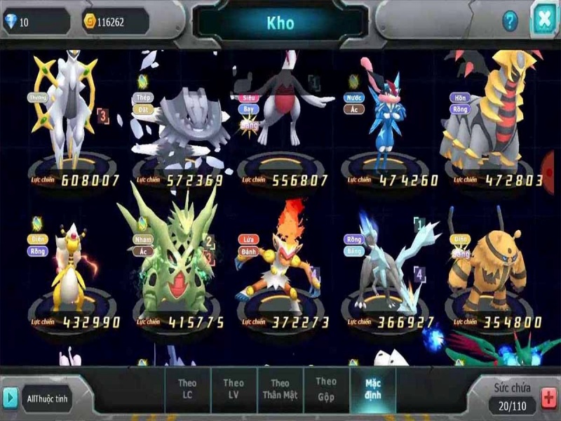 Sở hữu Pokedex khổng lồ đa hệ trong Hack Pokemon Đại Chiến Androidmentor