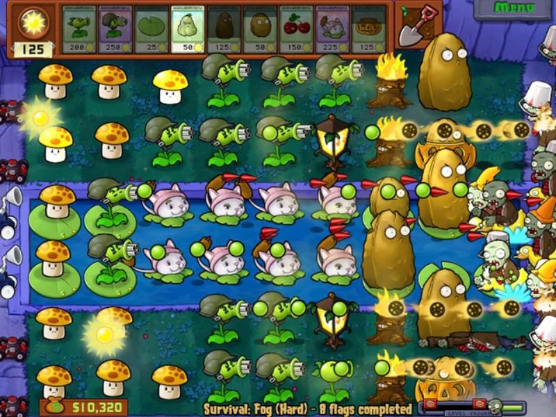 Đồ họa tươi s&aacute;ng, hiệu ứng kỹ năng sinh động với Plants Vs Zombies Hack