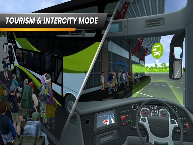 Trải nghiệm quy trình đón trả khách chân thực trong Game Hack Bus Simulator Indonesia