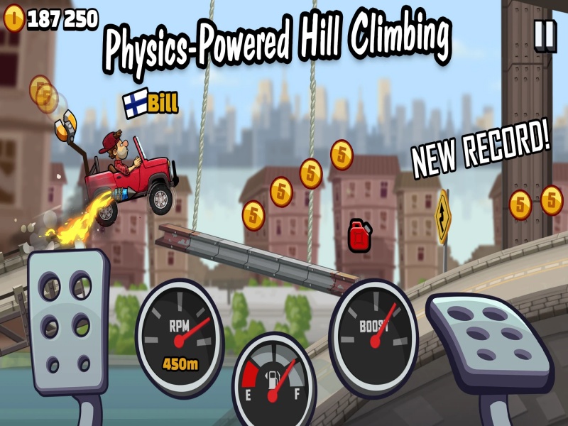 Tự do lựa chọn tính năng và thiết kế xe trong Hack Hill Climb Racing 2