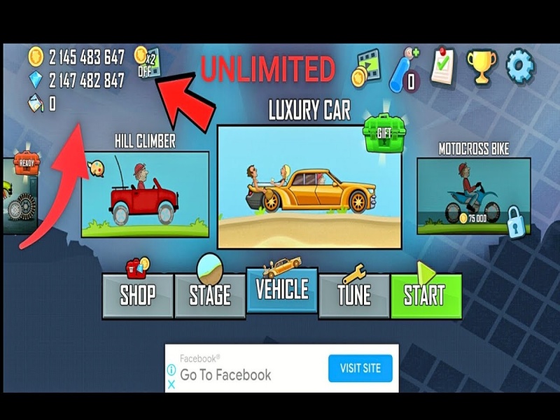 Cơ chế nâng cấp và tinh chỉnh xe chi tiết Trong Bản Hack Hill Climb Racing