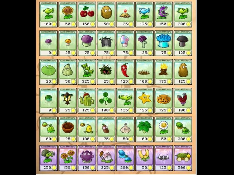 Hệ thống c&acirc;y trồng đa dạng với Plants Vs Zombies Hack